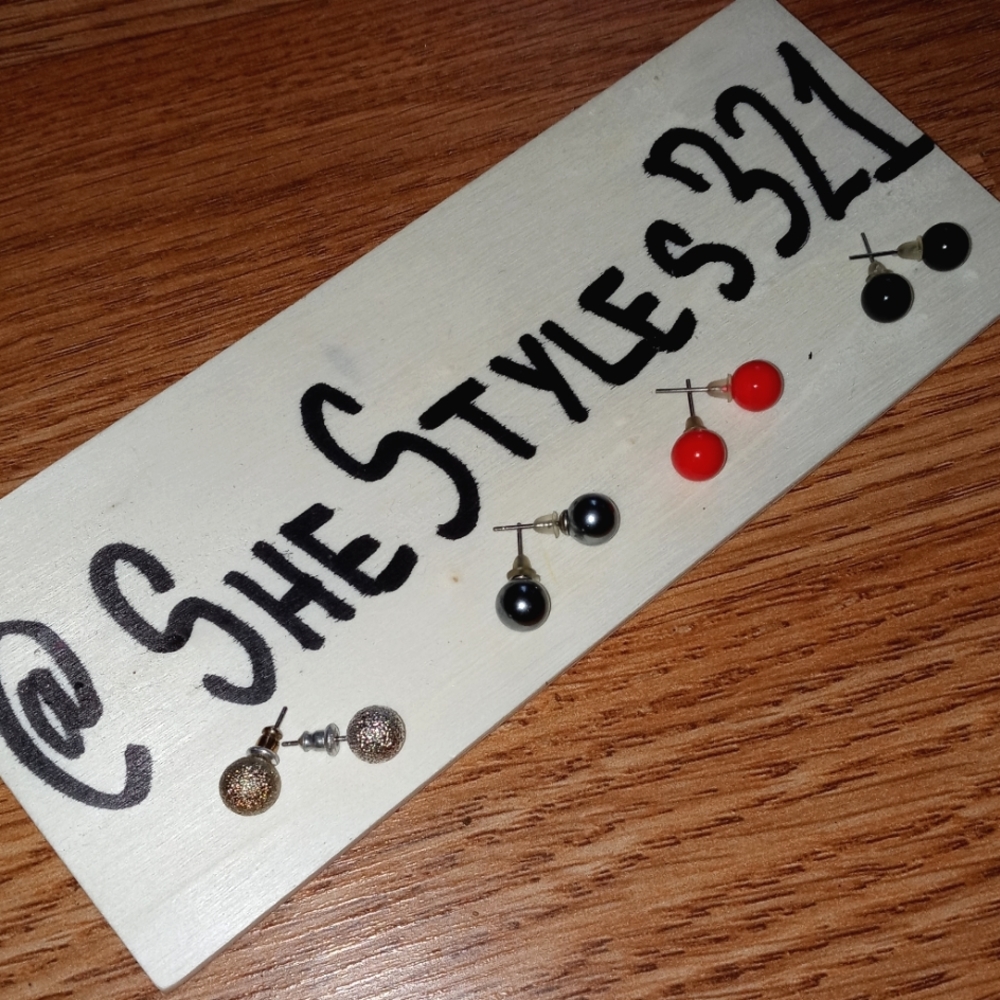 Round Ball Studded Earrings Bundle Lots